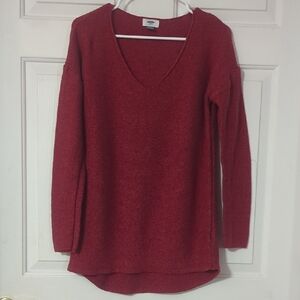 Old Navy Women's Deep Red V-Neck Sweater